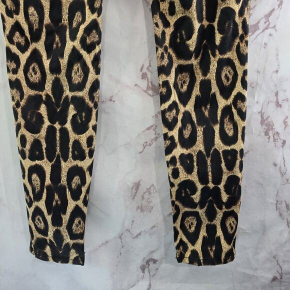 Tripp NYC Pants Womens 7 Leopard Cheetah Skinny Y2K Daang Goodman Goth Scene - Picture 8 of 12
